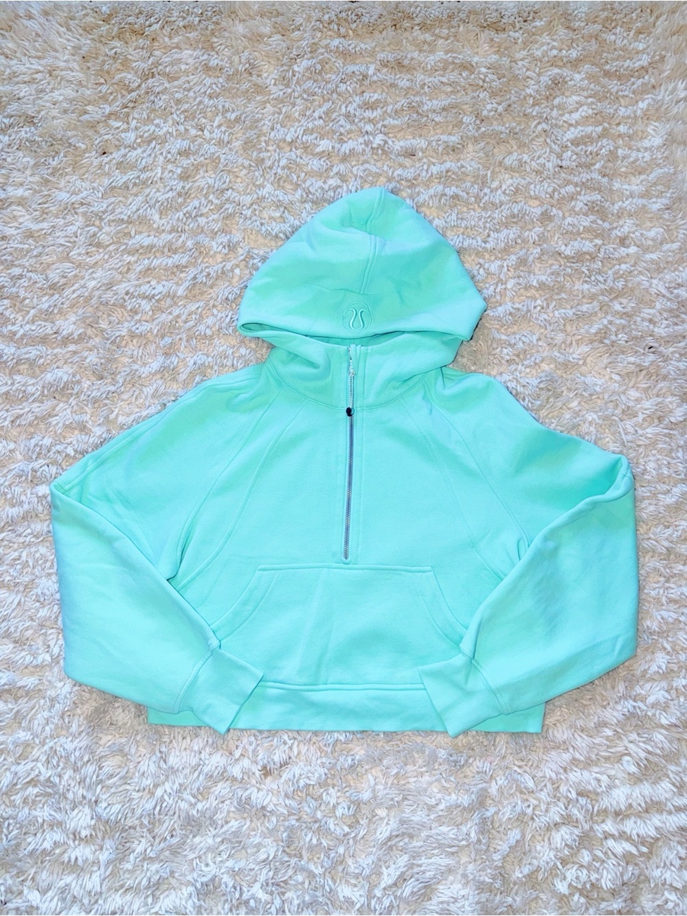 Wild Mint Scuba Oversized 1/2 Zip Hoodie Lululemon